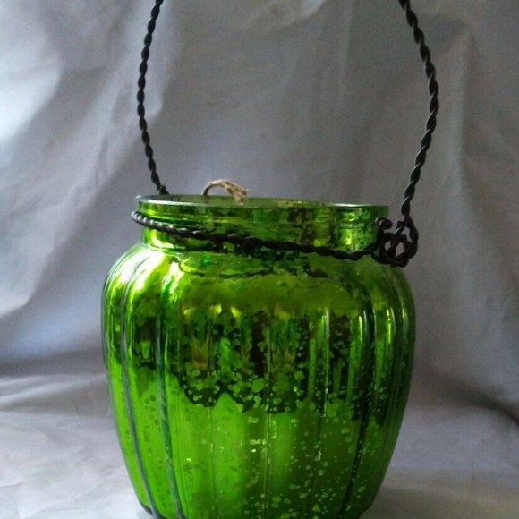 Mercury Glass Lantern Hanging Candle Light Candle - Picture 6 of 8